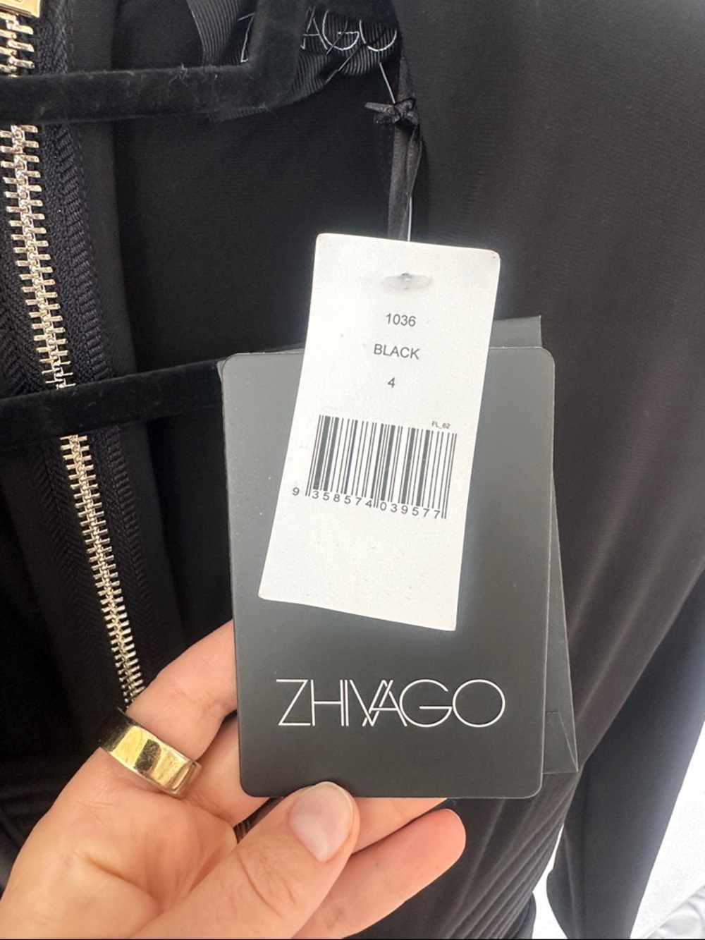 Zhivago Black Boot Cut Jumpsuit with Ribbed Waist Panel - Picture 5 of 6